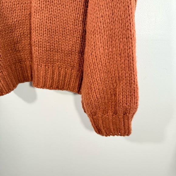 Anthropologie Maeve Susannah 3D Floral Chunky Knit Sweater Cardigan One Size - Picture 11 of 14